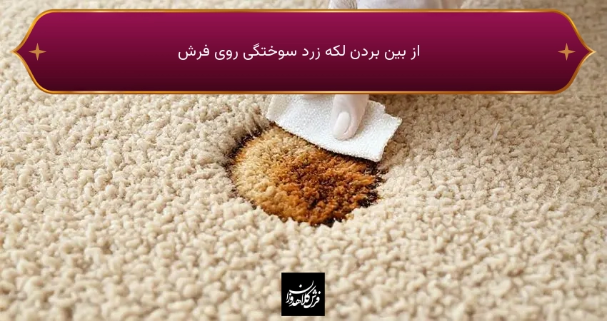 از بین بردن لکه زرد سوختگی روی فرش