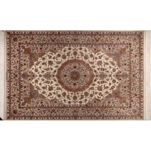 فرش دستباف کرک و ابریشم اصفهان 6 متری کد 0002