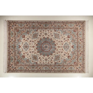 فرش دستباف کرک و ابریشم اصفهان 7 متری کد 0012