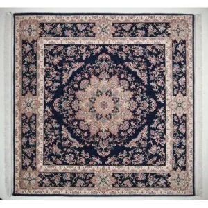 فرش دستباف کرک و ابریشم مربعی اصفهان 7 متری کد 0025