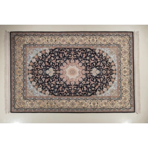 فرش دستباف دو کف ابریشم اصفهان 9 متری کد 0022