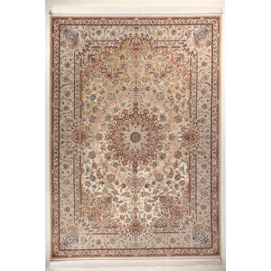 فرش دستباف جفت ابریشم اصفهان 9 متری کد 0007
