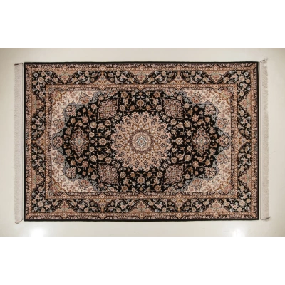 فرش دستباف کرک و ابریشم اصفهان 7 متری کد 0023