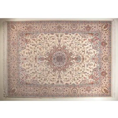فرش دستباف کرک و ابریشم اصفهان 9 متری کد 0026