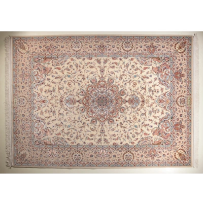 فرش دستباف کرک و ابریشم اصفهان 9 متری کد 0026