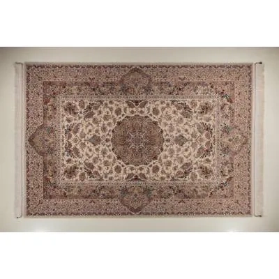 فرش دستباف حاشیه ابریشم اصفهان 6 متری کد 0011