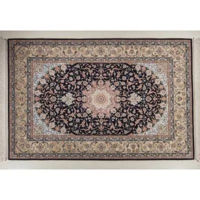 فرش دستباف حاشیه ابریشم اصفهان 6 متری کد 0022