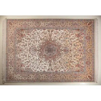 فرش دستباف ابریشم اصفهان 9 متری کد 0027